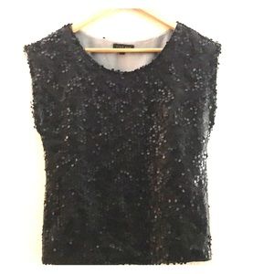 Black sequin blouse